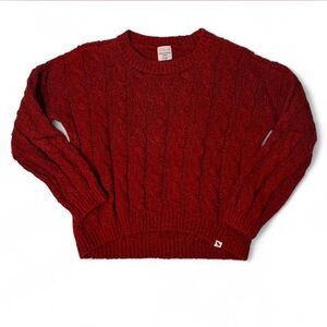 ABERCROMBIE KIDS- Girls red cable knit sweater- Size: 9/10- Never worn.